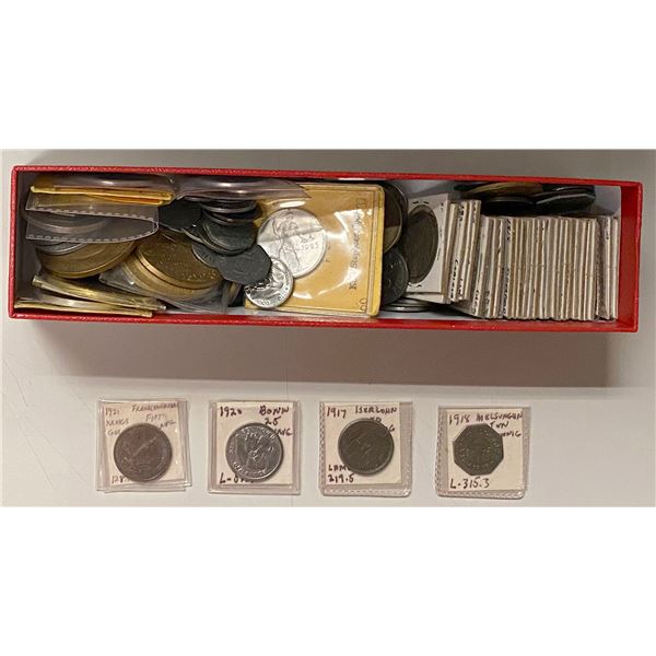 GERMAN STATES: LOT of 108 metal notgeld