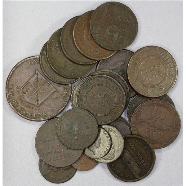 GREAT BRITAIN: LOT of 22 tokens