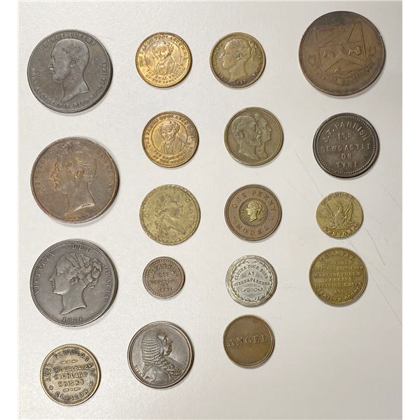 GREAT BRITAIN: LOT of 18 tokens