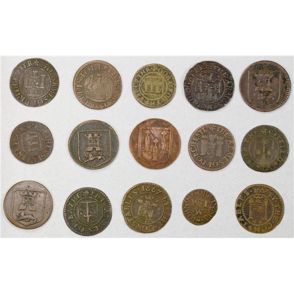 GREAT BRITAIN: LOT of 15 tokens