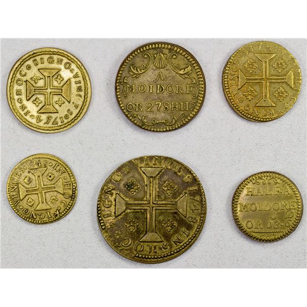 GREAT BRITAIN: LOT of 6 coin weights