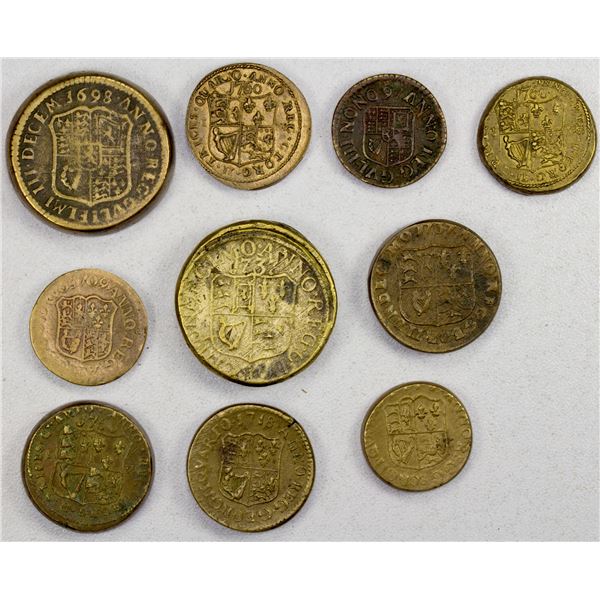 IRELAND: LOT of 10 coin weights