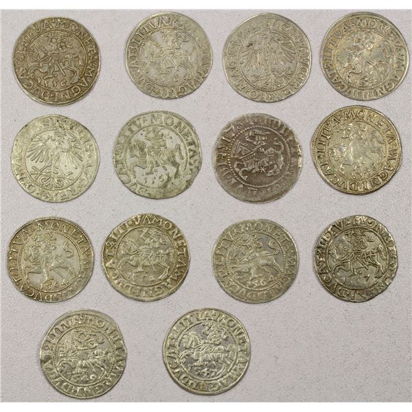 LITHUANIA: LOT of 14 coins
