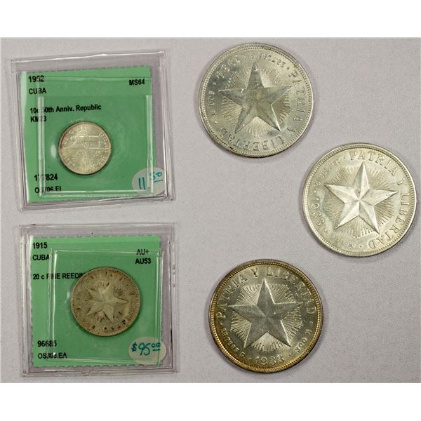 CUBA: LOT of 5 coins