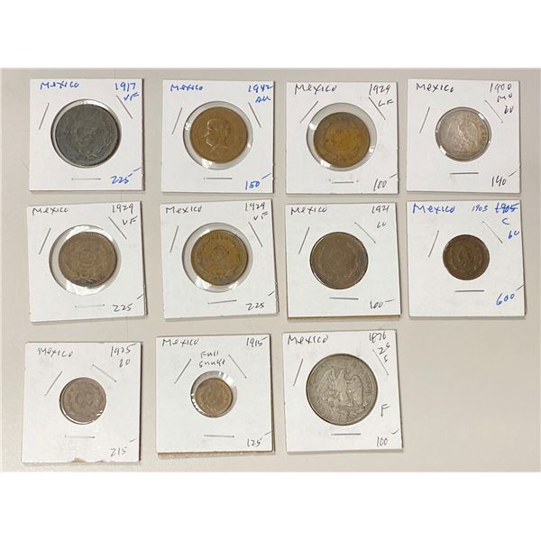 MEXICO: LOT of 11 coins