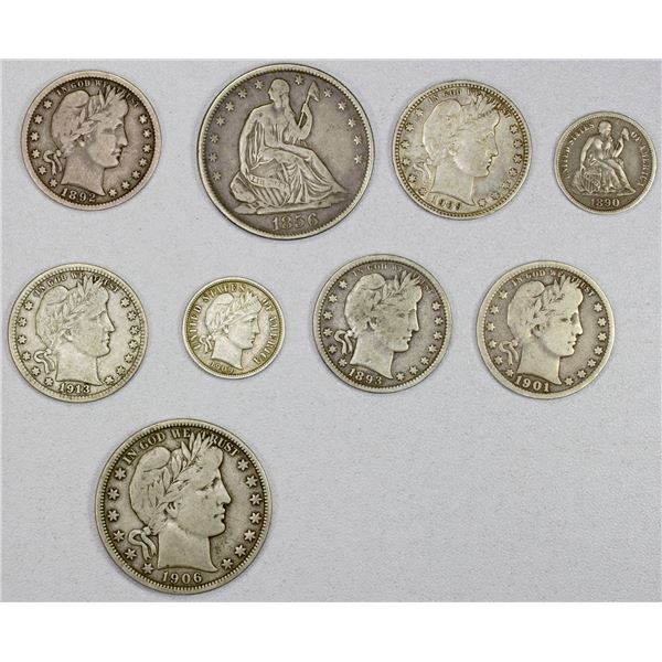 UNITED STATES: LOT of 9 coins