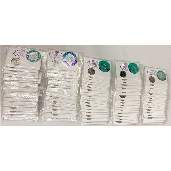 TONGA: LOT of 87 coins