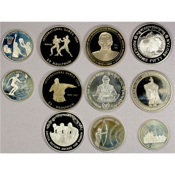 BHUTAN: LOT of 11 coins