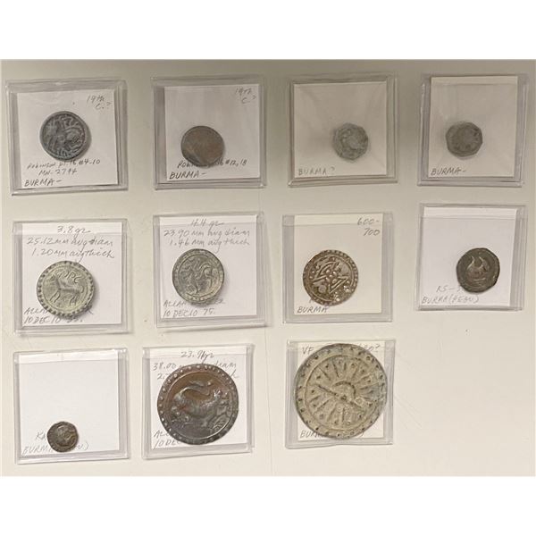 BURMA: LOT of 11 tokens and amulets