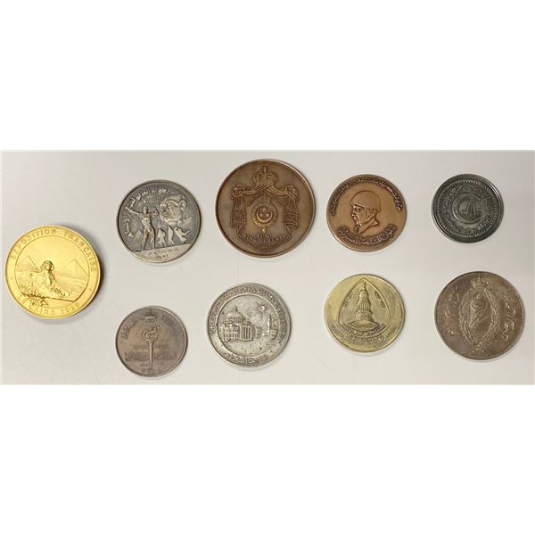 EGYPT: LOT of 9 large medals