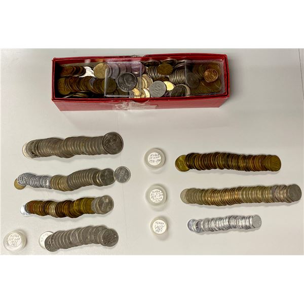 KOREA (SOUTH): LOT of 681 coins