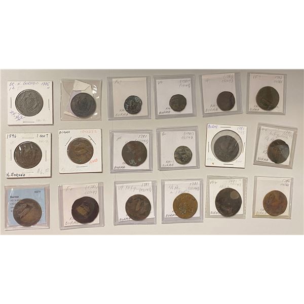 SOUTHEAST ASIA: LOT of 18 coins