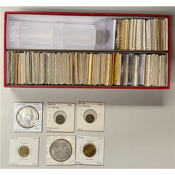 WORLDWIDE: LOT of 159 coins, medals, and tokens