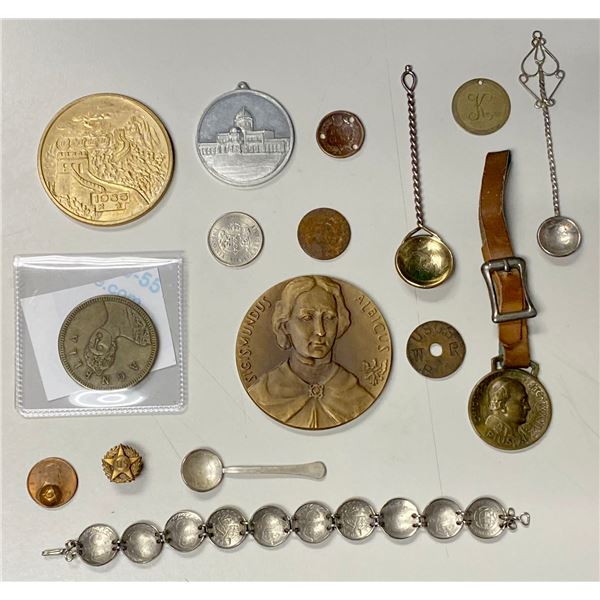 WORLDWIDE: LOT of 16 exonumia