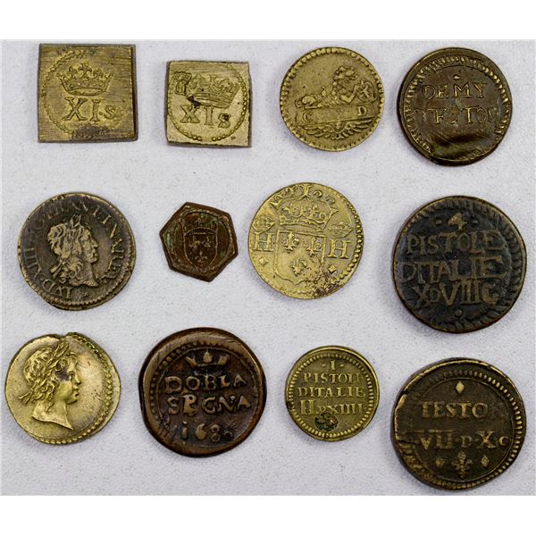 WORLDWIDE: LOT of 12 coin weights