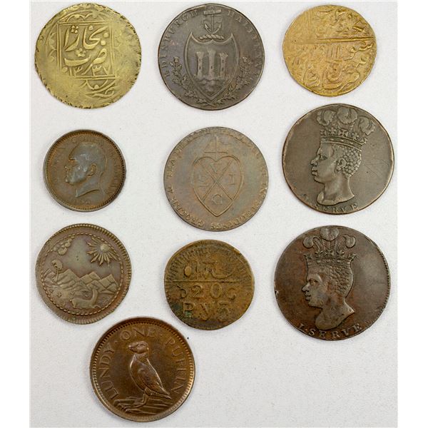 WORLDWIDE: LOT of 10 copper coins