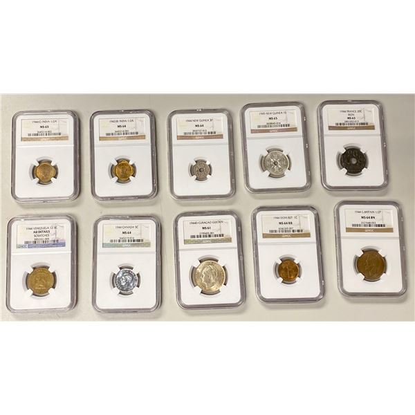 WORLDWIDE: LOT of 10 coins