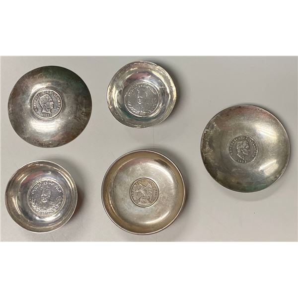WORLDWIDE: LOT of 5 coin bowls