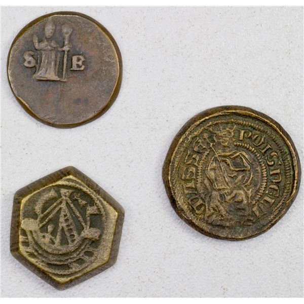 WORLDWIDE: LOT of 3 coin weights