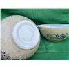 Image 3 : TWO Pyrex Mixing Bowls Homestead Brown Tan W/Speckled Blue