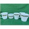 Image 1 : Pyrex Spring Blossom Three Coffee Cups, creamer and sugar bowl