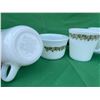 Image 2 : Pyrex Spring Blossom Three Coffee Cups, creamer and sugar bowl