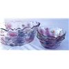 Image 2 : WP&G Fruit Delight Crystal 10-1/2" Serving Bowl with three smaller bowls