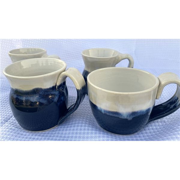 Cattails Creek Pottery,  Two Creamers and Two Cups