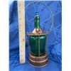 Image 2 : Vintage Copper Green Glass Decanter Bottle Music Box Lantern , TESTED AND WORKING