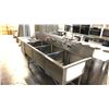 Image 2 : THORINOX TTS-2424-L24 STAINLESS STEEL 3-COMPARTMENT COMMERCIAL KITCHEN SINK W/ 2 FAUCETS