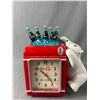 Image 2 : Vintage Coca-Cola Am Radio "Bottle" & Battery Operated Clock w/ Built In Coin Bank