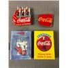 Image 2 : Coca-Cola Collectibles - "Sofa" Tissue Box Cover (13" x 6" x 6"), Playing Cards, Magnet & More