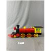 Image 2 : 1965 Empire Made Battery Operated Locomotive Prairie Flyer In Original Box. Untested. Approx. 19" L