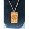 Image 2 : 1960's Enamel on Copper Necklace. Signed "Lea" Montreal