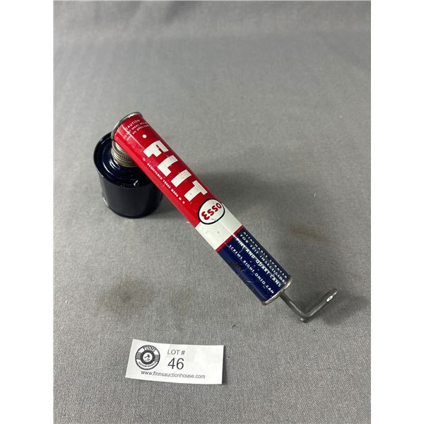 Vintage Esso Flit  8" L  Spayer Tin  w/ 2.75" Vapor Tin