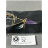 Image 2 : New In Package Amethyst Pendant on Gold Plated Chain