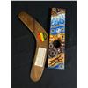 Image 2 : Genuine 12" Australian Boomerang, 10" Decorated Wine Bottle Holder & 2 Platapuss - 5" & 2" Crystal S