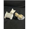 Image 2 : Assorted Lot - 2 Alaskan 2"  & 2.5" L (Seal) Souveniers, 3" Wolf Candle Holder & 3" Avon Scottie