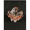 Image 3 : 3 Pcs. Vintage Glass Art- 3" Tulips, 2.5" Frosted Basket & 3" Murano Basket