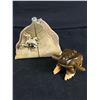 Image 2 : Hand Crafted Wood Frog Figures &  4.5" Ceramic Napkin Holder