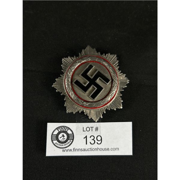 Vintage 2.5" German WWII Deutsches Kreuz. Pin Back Marked G BREHMER MARK II EUKIRCHEN