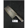 Image 1 : Vintage Asian Meat Cleaver. Approx. 11.5" L. Interesting Handle