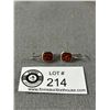 Image 1 : Nice Pair of Sterling & Amber Earrings