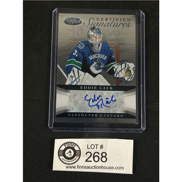 Panini 2012-13 Certified Signatures Vancouver Canucks Eddie Lack