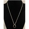 Image 1 : Sterling Silver Black Stone Pendant Necklace