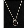 Image 2 : Sterling Silver Black Stone Pendant Necklace