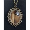 Image 2 : Old Silver Pendant with Genuine Ston & Chain Necklace
