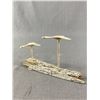 Image 1 : Vintage Hand Carved First Nation Antler Bone Pair of Geese, Ornament