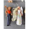 Image 2 : 3 Vintage Dolls, Doll Stand, Baby Doll & 3Miniature Barbie Dolls