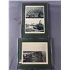 Image 1 : 2 Vintage Alaska Framed & Matted Photos - Bird's Eye Of Nome (13" x 12") & Tundra Mining/Gold Shipme